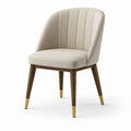 Esszimmerstuhl Holz und Stoff Beige