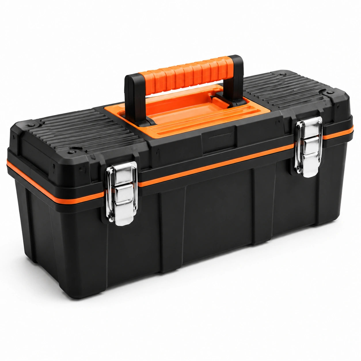 Werkzeugkasten Kunststoff Schwarz/Orange 40cm