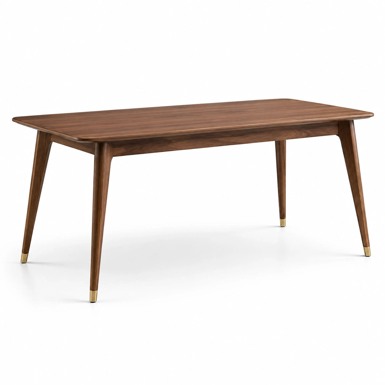 Rechteckiger Esstisch aus Walnussholz mit Messing 180x90x75cm