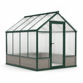 Aluminium Polycarbonat Gewächshaus grün 250x190x195cm