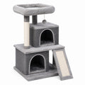 Katzenbaum aus Polyester und Sisal in Hellgrau