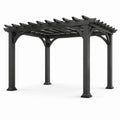 Aluminium Pergola Schwarz 400x300x240 cm