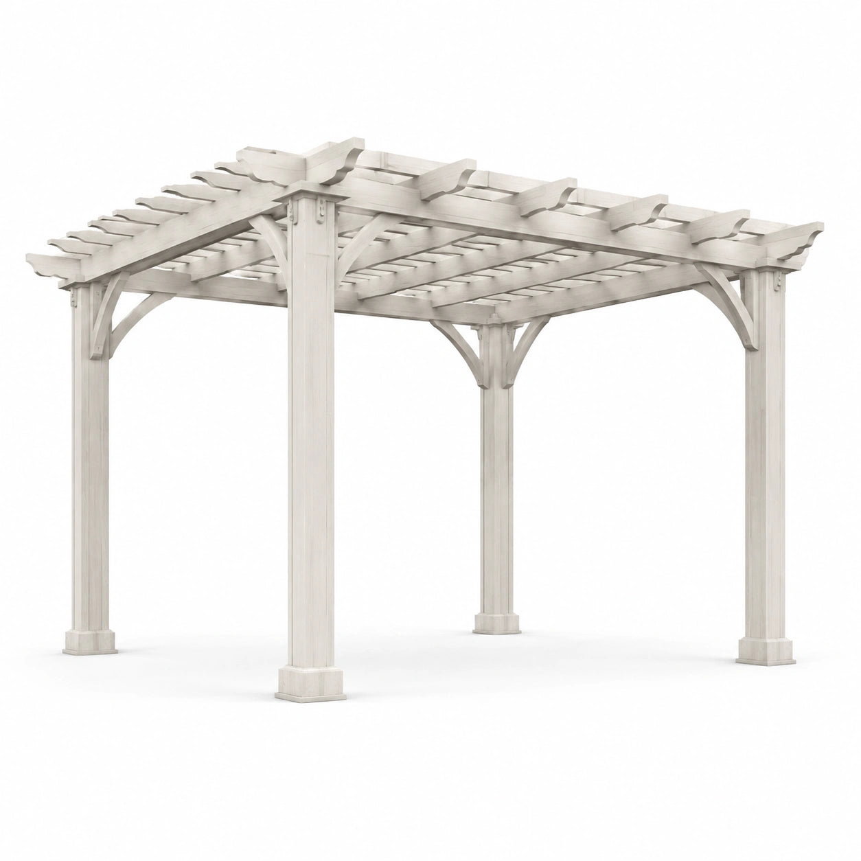 Holz Gartenpergola 300x300x250 cm Weiß