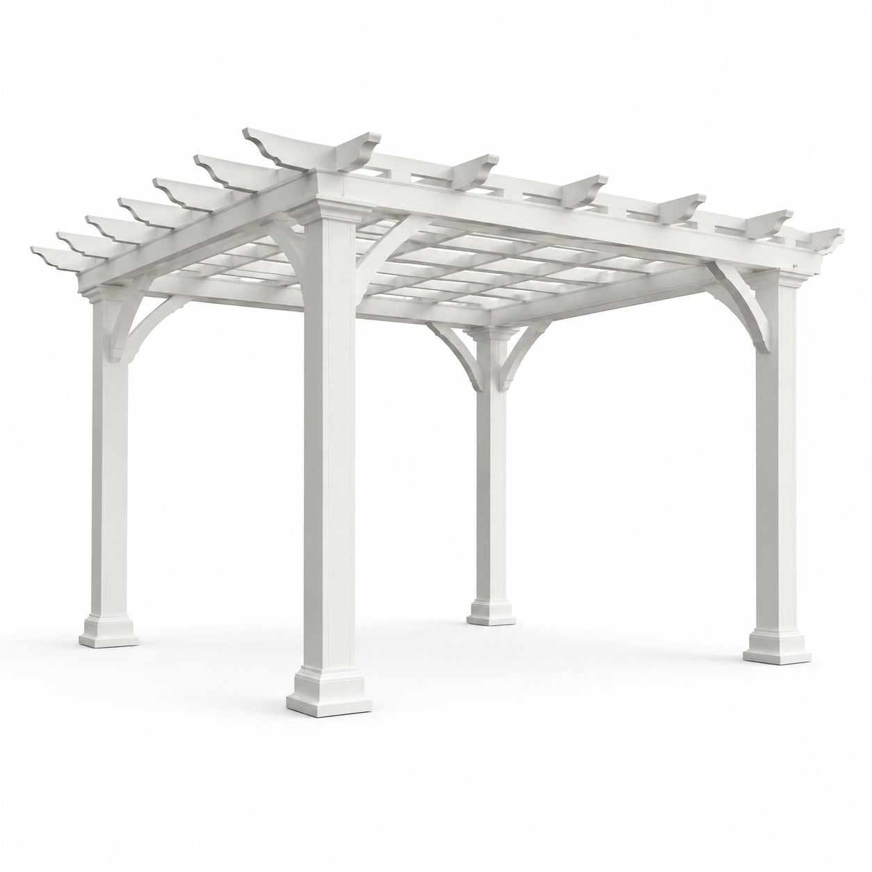 Pergola aus Vinyl Weiß 300x300x250 cm